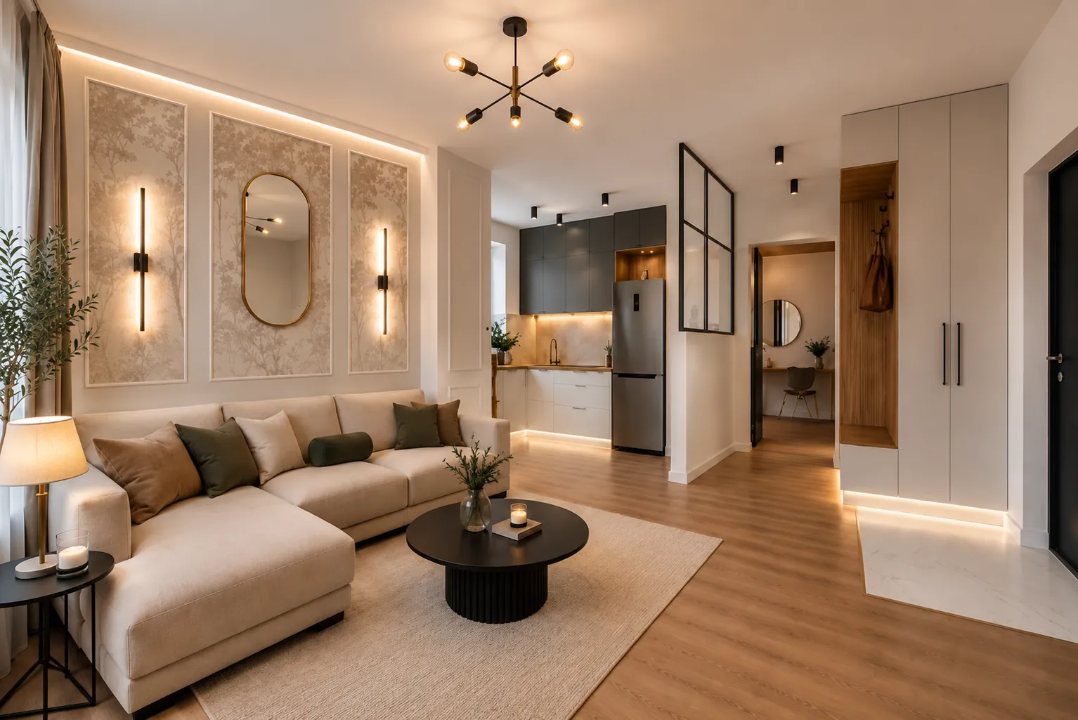 Aranżacja wnętrza — salon